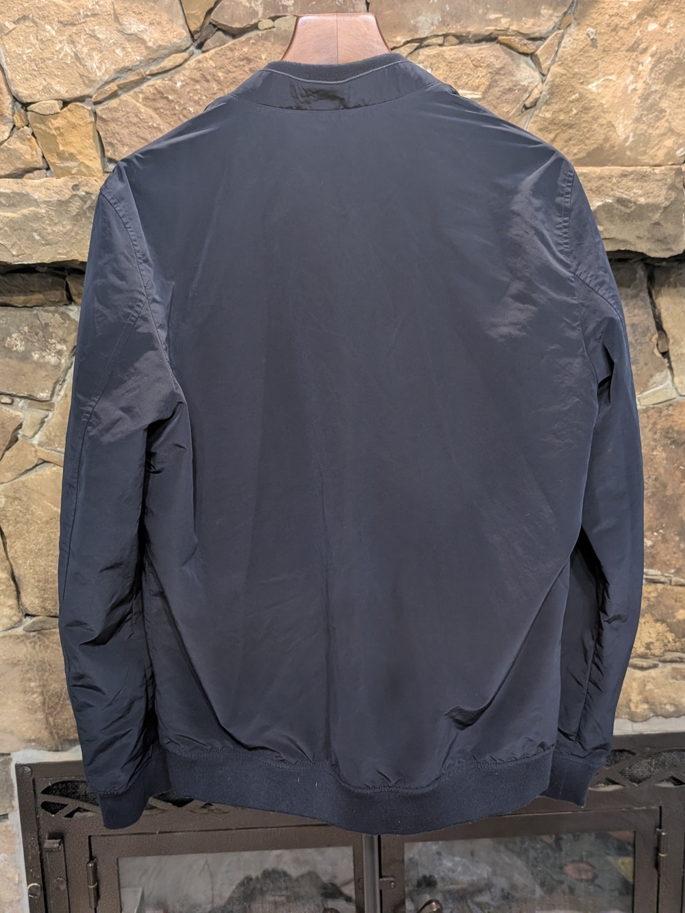 Ted Baker Navy Bomber Jacket with Floral Lining Mushroom Frog - Picture 10 of 10
